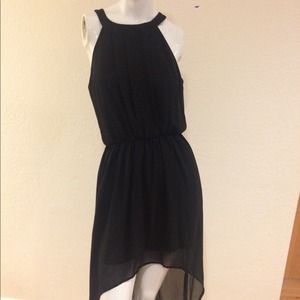 Hi-low black dress