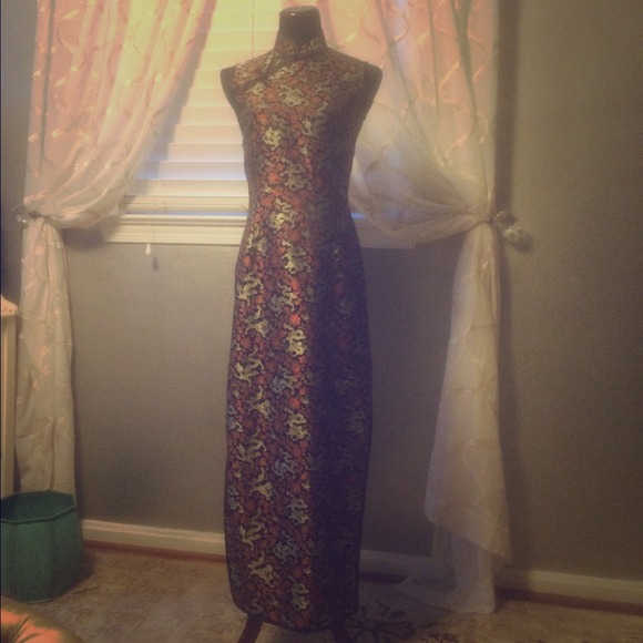 Unique silk gown