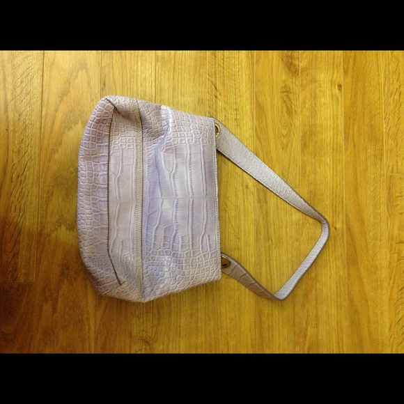 Tommy Hilfiger purple purse crocodile print