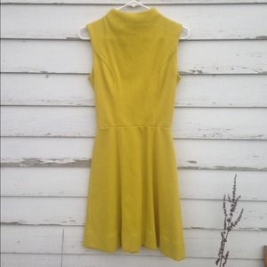 Vintage form fitting chartreuse dress.