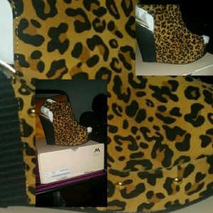 Studded Leopard Wedge