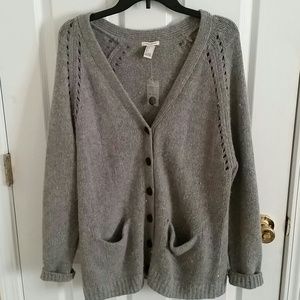 Chunky gray cardigan