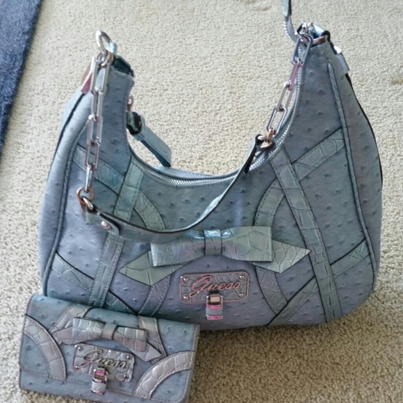 Powder Blue Guess Bag & Wallet