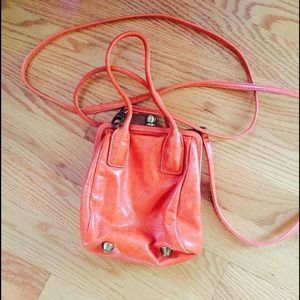 Vintage Orange Satchel Purse