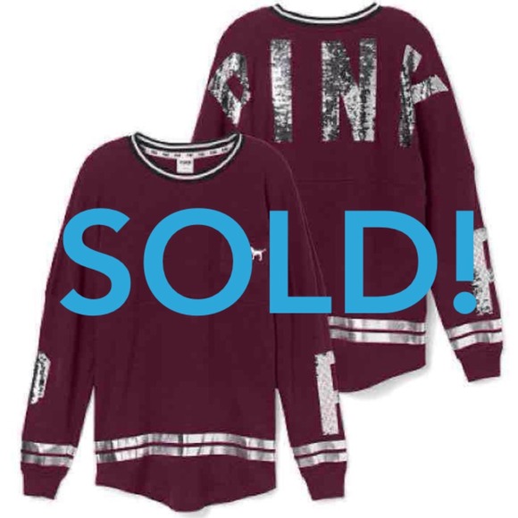 ⛔SOLD! On Mercari⛔ XS PINK maroon bling crew RARE!