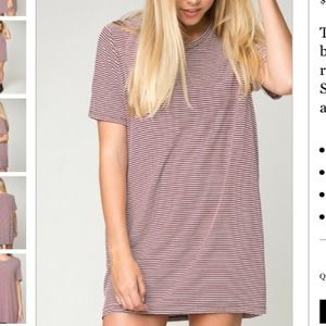 brandy melville maroon&white stripped luana