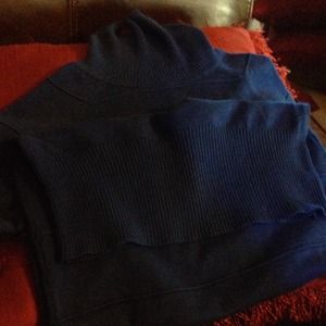 Blue turtle neck sweater dress