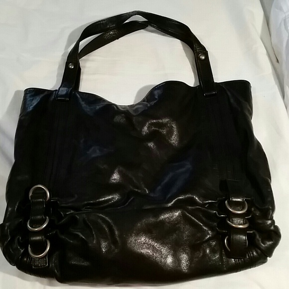 Kooba black leather Monroe bag