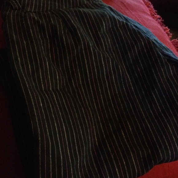Black w/pink pinstripes dress short size1 - Picture 1 of 1