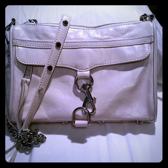 Rebecca minkoff mini mac in white/silver