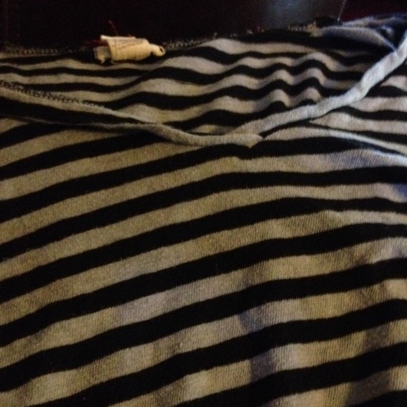Grey and black striped shirt small