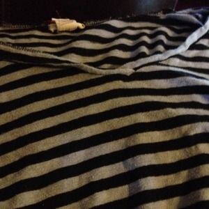 Grey and black striped shirt small