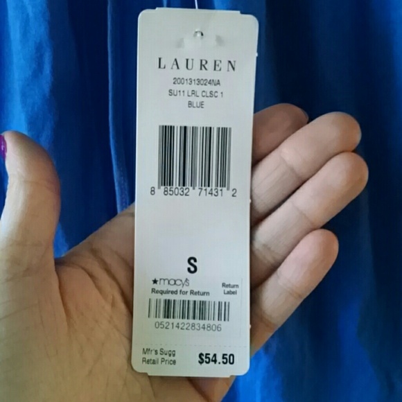 NWT Ralph Lauren Small soft cotton blue T-shirt - Picture 3 of 4