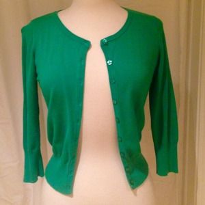Green cardigan