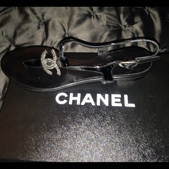 SOLD- Worn 2x looks brand new Chanel sandals - Picture 2 of 2