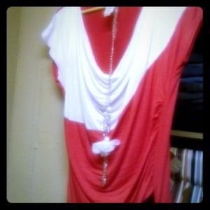 3 tone shirt with necklace