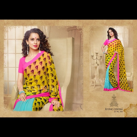 Indian half and half saree