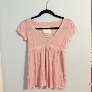 Pink flowy top