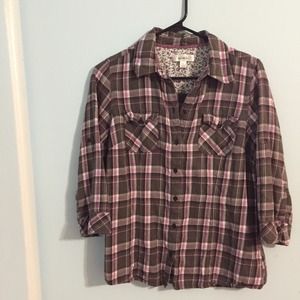 Brown and pink flannel