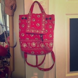 Red Vera Bradley back pack