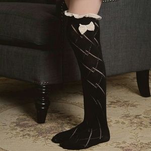 Black Thigh High Socks