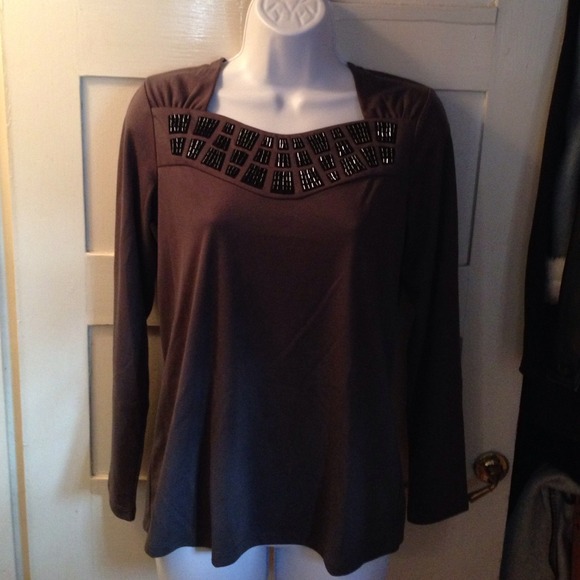 Bob Mackie Embellished Sweater/Top sz XS