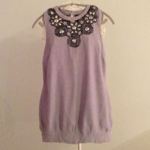 {forever 21} Embellished light grey dress