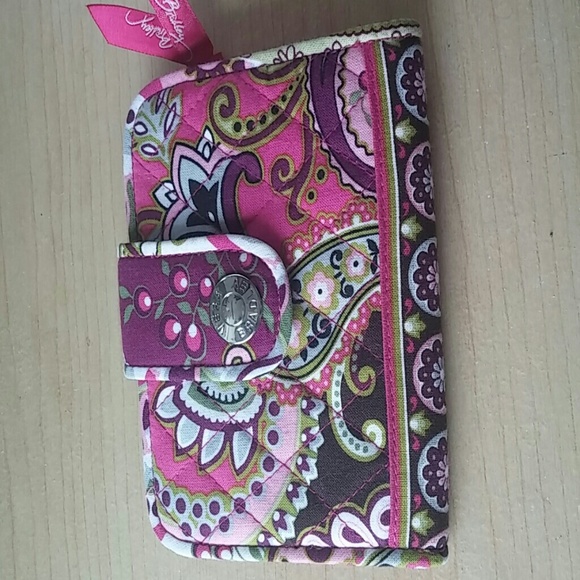 Vera Bradley pink paisley wallet - Picture 1 of 3