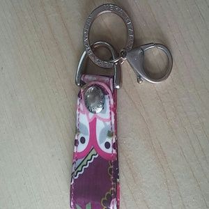 Vera Bradley keychsin pink paisley