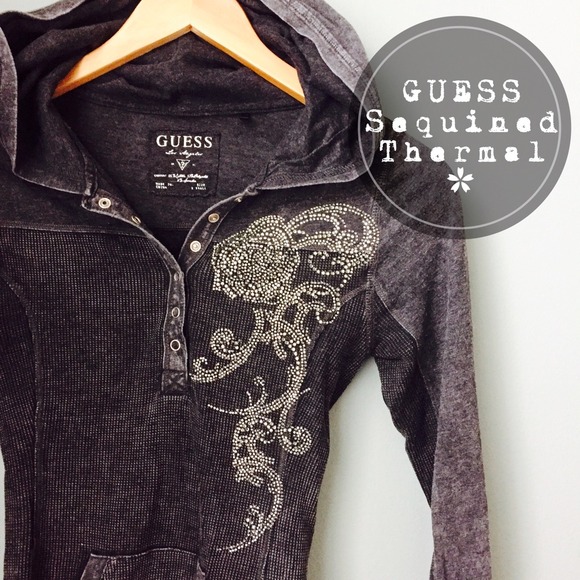 Guess Tops - {S A L E} GUESS Sequined Thermal