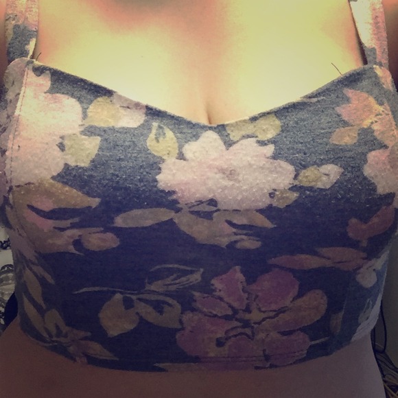 Floral print pac sun crop top, bandeu, bralette - Picture 1 of 4