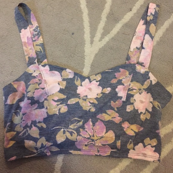 Floral print pac sun crop top, bandeu, bralette - Picture 3 of 4