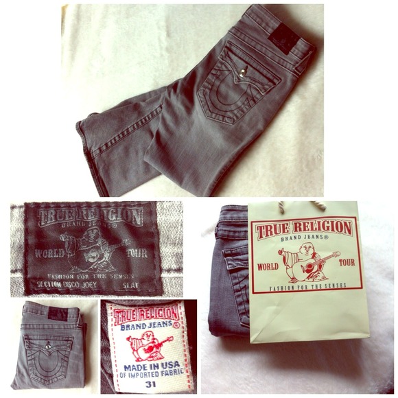 True Religion Denim - True Religion Disco Joey Grey Flare