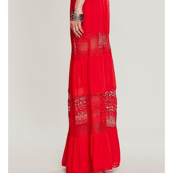 Free People Woodstock lace maxi skirt 🌹sold ❌ - Picture 2 of 4