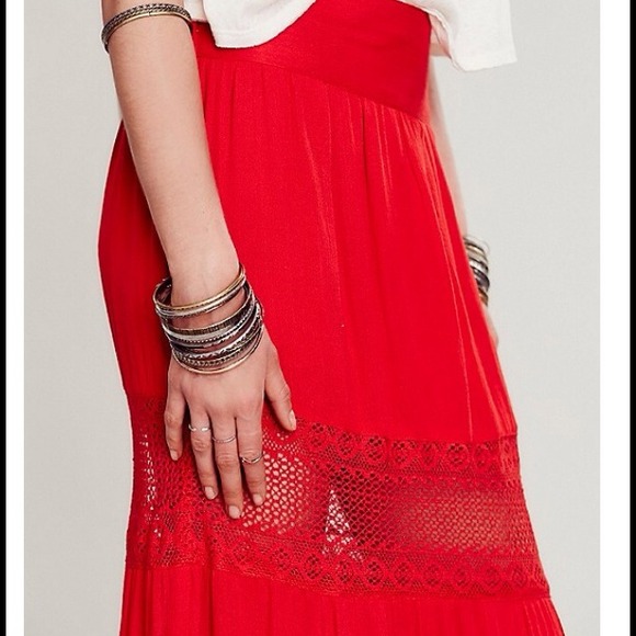 Free People Woodstock lace maxi skirt 🌹sold ❌ - Picture 3 of 4