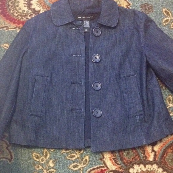 New York and CO. Dark denim crop blazer - Picture 1 of 3