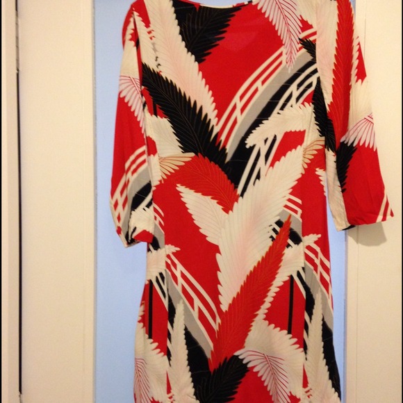 Bright modern floral dress by Tegan
