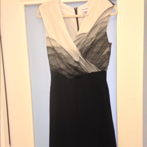Faux Wrap Calvin Klein Cocktail Dress