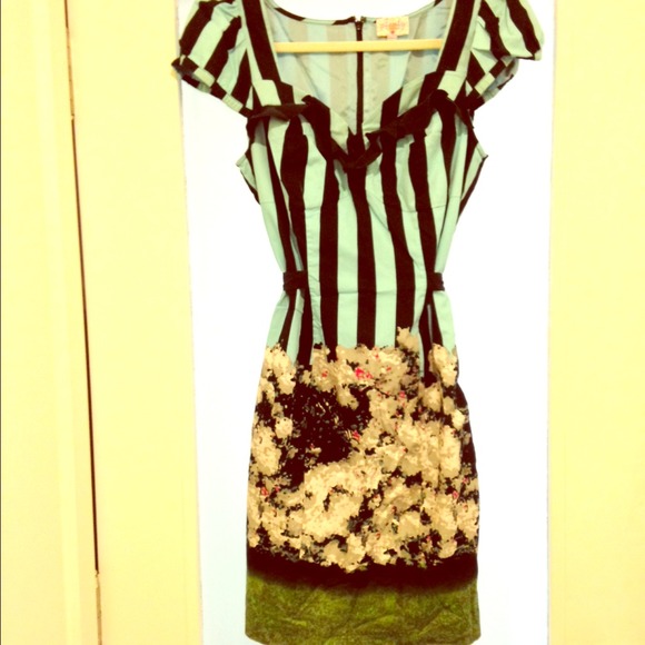Plenty by Tracy Reese Floral and Stripe Dress
