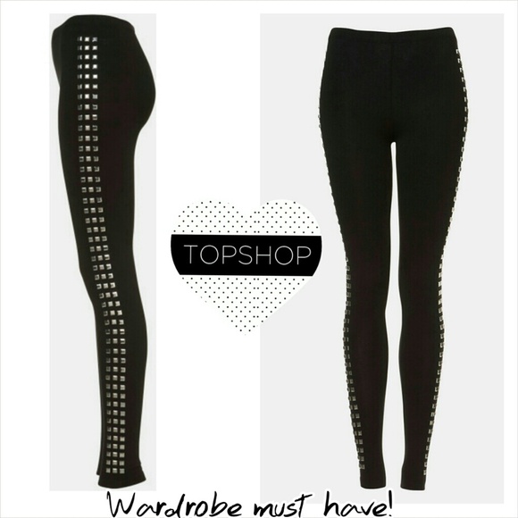 Topshop Pants - Topshop studded leggings