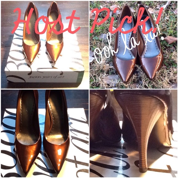 BCBGirls Shoes - BCBG Girls brown patent leather heels