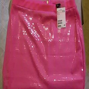 sequin skirt mini pink
