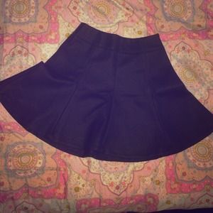 Black Faux Leather Skirt