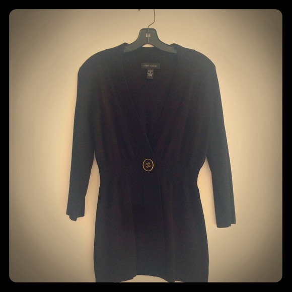 NWOT Black Cardigan with Gold Button Closure