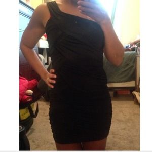 Sexy black mini dress