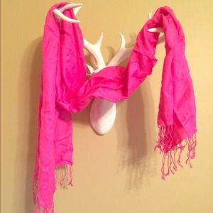 Hot pink scarf