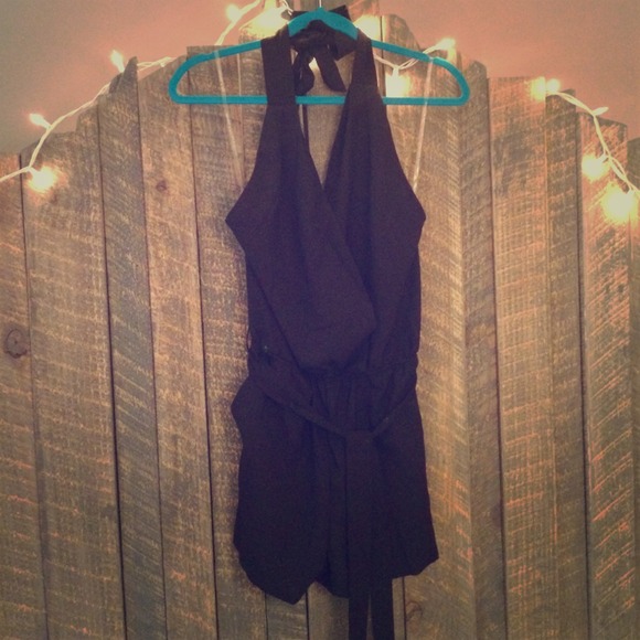Black halter romper