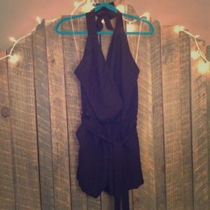 Black halter romper