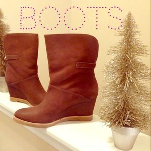 Cute Brown wedge J. Jill boots