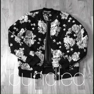 { reposh: floral quilted bomber jacket }